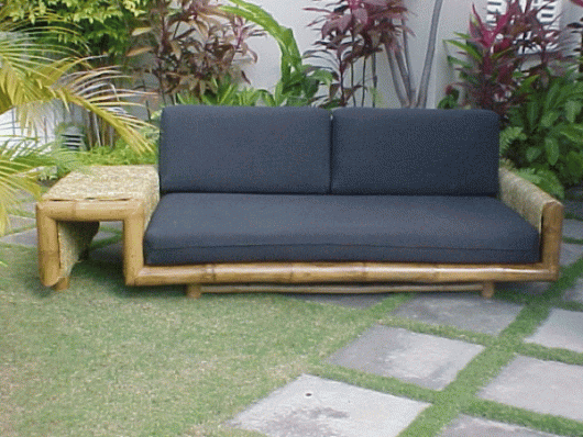 Sofá de exterior de bambú